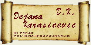 Dejana Karašićević vizit kartica